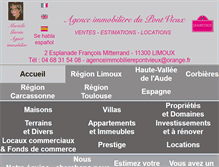 Tablet Screenshot of agencedupontvieux.com